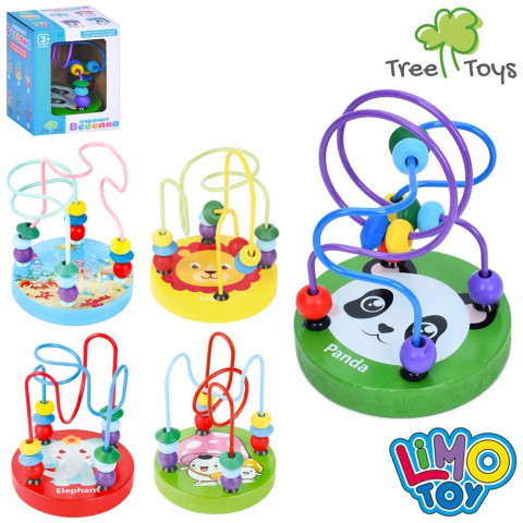 Дерев’яна іграшка Лабіринт на дроті, 11 см, слово англійською (В асортименті)