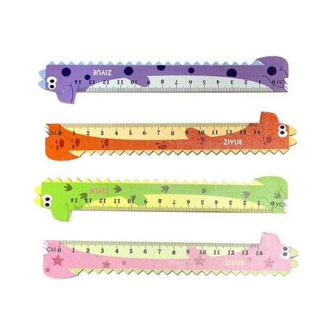 Лінійка дерев’яна фігурна Динозавр, 12 см