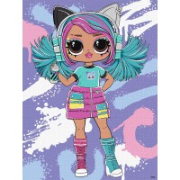 Набір для розпису по номерах для дітей 5+ Tweens LOL Skate Dance Emma Emo, Ideyka, 30x40 см, КНО1212