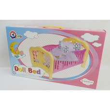 Ліжечко для ляльок з набором постільної техніки (4494)