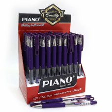 Ручка масляна грип "piano" фіолетова 50шт 350pt-vio