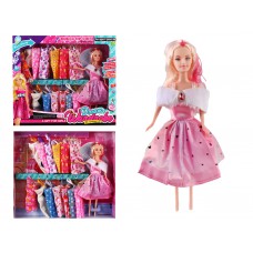 Лялька з гардеробом висота кукли 28 см, сукні, в коробці