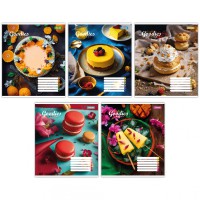 Зошити учнівські 60 аркушів лінія 1В Bright goodies, 10 шт. в упаковці