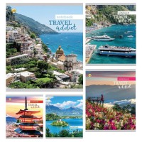 Зошити учнівські 60 аркушів клітинка Тверда 41605 Пейзаж, 10 шт. в упаковці