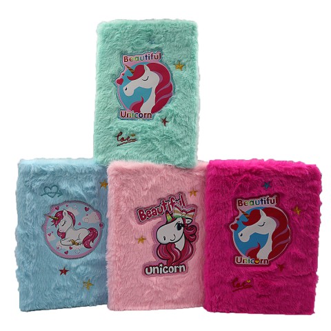 Блокнот пухнастий Unicorn, А5, 80 аркушів, клітинка, 70 г/м² (В асортименті)