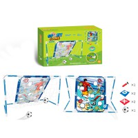 Футбольні ворота з сіткою 70x60 см, накладка для тренування влучності, м’яч, 4 мішечки для метання, насос