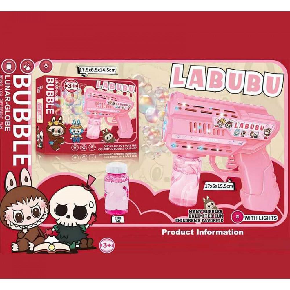 Пістолет "LABUBU" з мильними бульбашками в кор. 18х15х6см / 96/