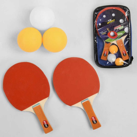 Набір ракеток для пінг-понгу TK Sport, 2 шт., 3 м’ячі, у чохлі, C44850
