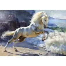 Алмазна мозаїка за номерами 40*50 "Єдиноріг" карт уп. (полотно на рамі)