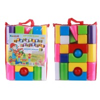 Конструктор Цветной городок-1 21 деталь Бамсик