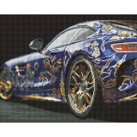 Набір з алмазною мозаїкою на підрамнику Вишукана машина Ideyka AMO8183, 40x50 см