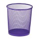 Кошик для паперів круглий, металевий, фіолетовий
