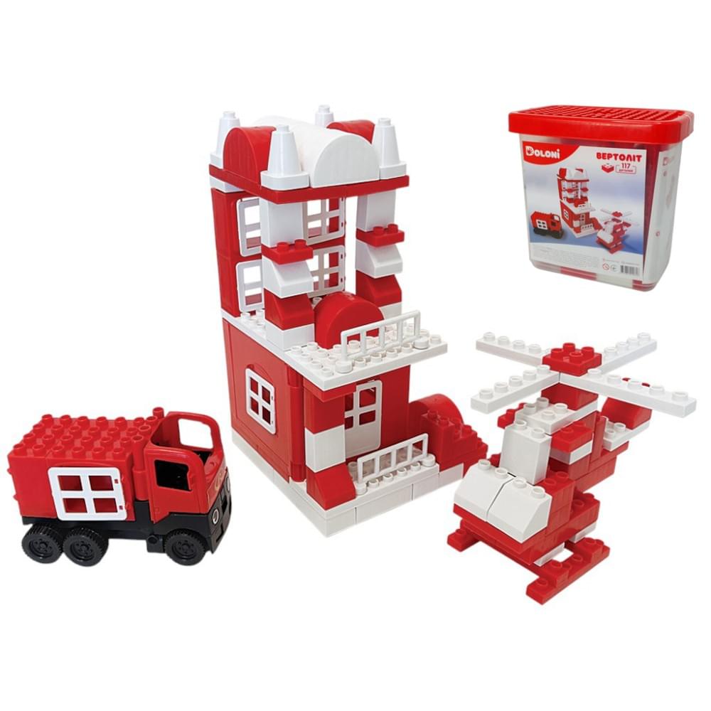 Конструктор Фламінго "Вертоліт" 117 деталей, у пластиковому боксі 013888/08