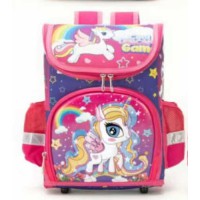 Рюкзак шкільний каркасний 3D принт, 1 відділення, 3 кишені, ортопедична спинка, C43559 (В асортименті)