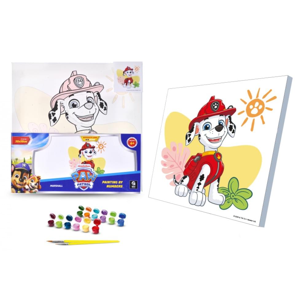 Картина за номерами для дітей Qbee "Щенячий патруль: Маршал" 30х30 см QB913-013