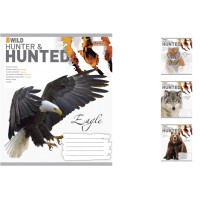 Зошити учнівські 60 аркушів клітинка. 1В Hunted, зошит дя записів 10 шт. в упаковці