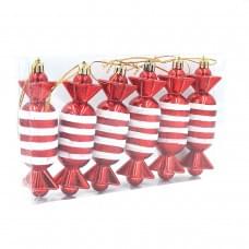 Ялинкова прикраса "Цукерки" 6шт.12см, PVC/етик.