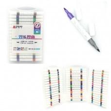 Набір скетчмаркерів акрилових Aodemei "Металік" 48 штук, 96 кольорів у пластиковому боксі 6146-48M