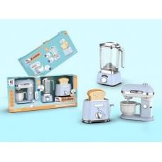 Набір ігрової побутової техніки, звуки, підсвічування, міксер, тостер, блендер, муляжі шматків хліба 8060