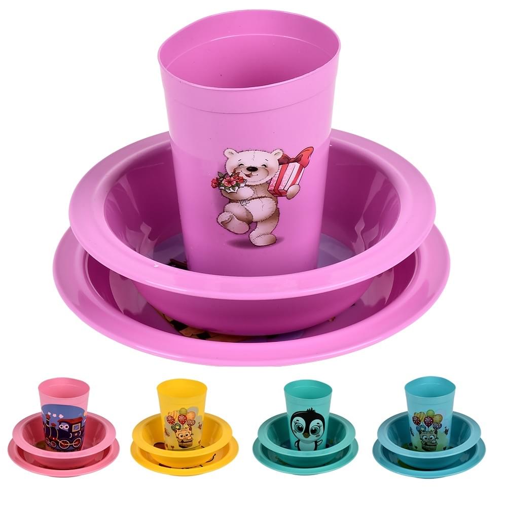 Посуд дитячий "Сонечко" 3пр/наб PB-126 /10наб)