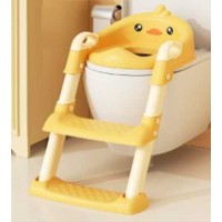 Сидіння для унітазу дитяче Bimbo, жовте, зі сходами та ручками