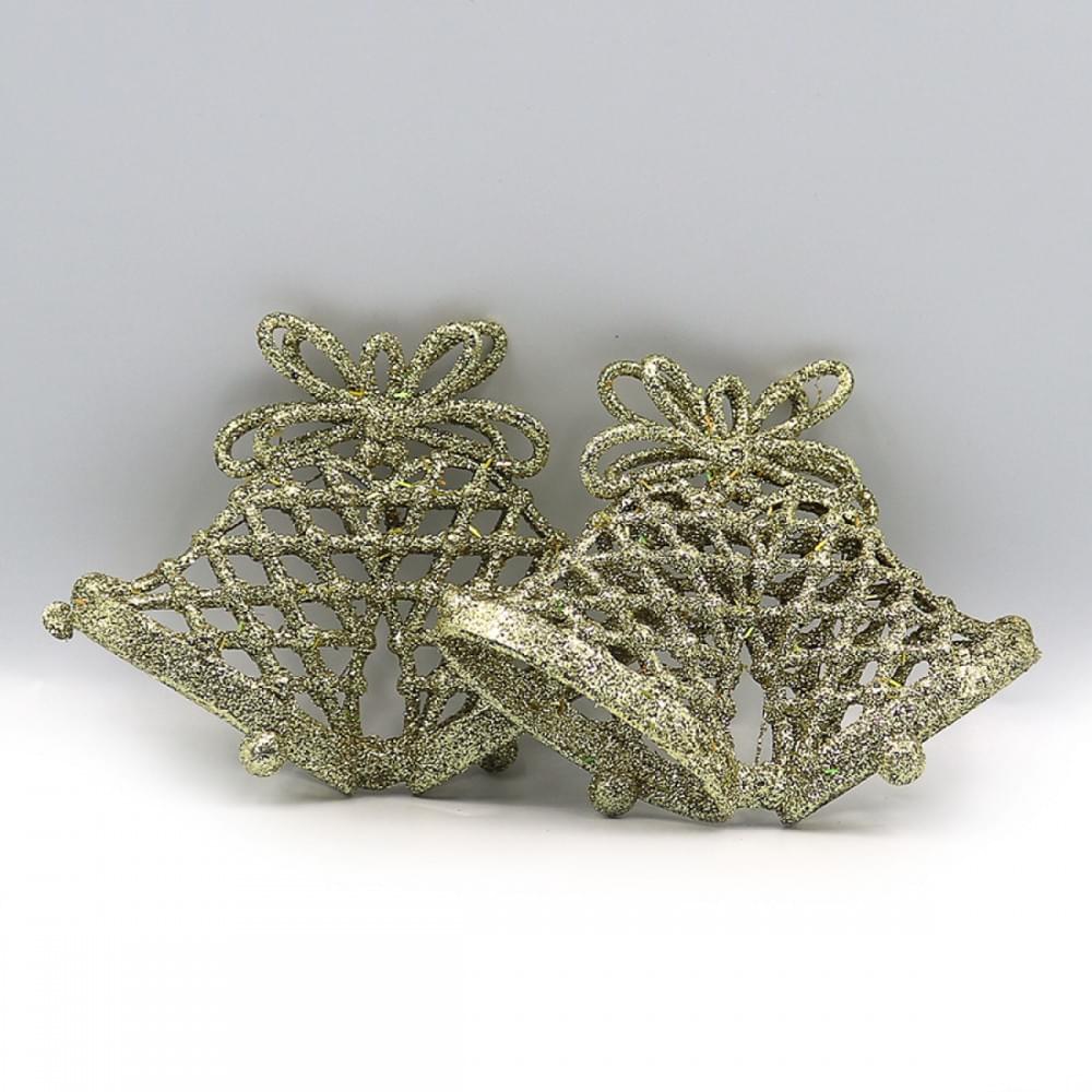 Новорічна ялинк. прикраса "Ажурні дзвіночки" 2шт. OPP/етик.