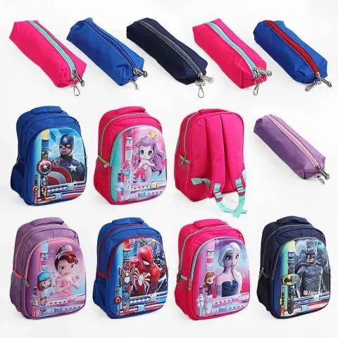 Рюкзак Герої, пластикова вставка, пенал, регульовані лямки, 2 відділення, C65523 (В асортименті)