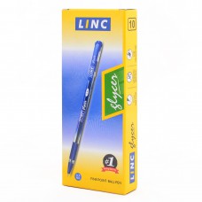 Ручка кульк/ масл "Glycer" синя 0,7 мм "LINC" ціна за 10 шт. //
