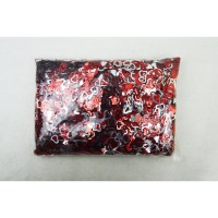 Декоративні серця з блискітками 15 мм, рожеві, 0,5 кг