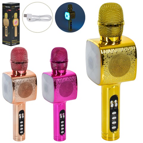 Мікрофон, L20, 25 см, акумулятор, Bluetooth, з музичними та світловими ефектами (В асортименті)