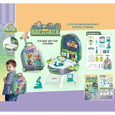 Набір лікаря LABUBU стетоскоп шприц окуляри висувна ручка DL9971