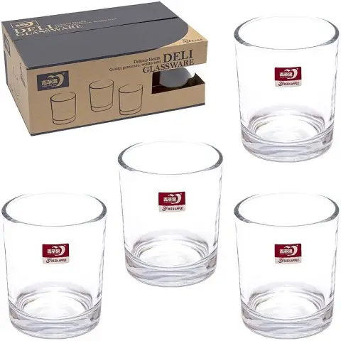 Склянка скляна кругла 73085 200 мл, 6 шт в уп