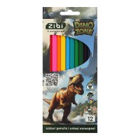 Олівці кольорові KIDS LINE Dino, 12 кольорів, трикутний корпус