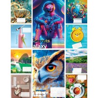 Зошити учнівські 36 аркушів лінія Тверда Мікс 36ЛВ2, 20 шт. в упаковці