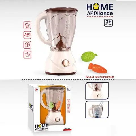 Блендер дитячий, 13x10x19 см, обертовий механізм, підсвічування, муляжі продуктів