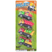 Набір машинок будтехніка, 4 шт., 10 см, інерція (В асортименті)