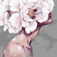 Набір для розпису по номерах Вишукана дівчина, 40x40 см, КНО5094