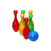 Набір кегель з ведмедиками 6 шт., 1 куля М-Тойс 05021