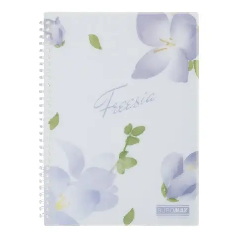 Зошит для нотаток BUROMAX, В5, 80 арк., клітинка, спіраль, пластикова обкладинка, BM.2586-26