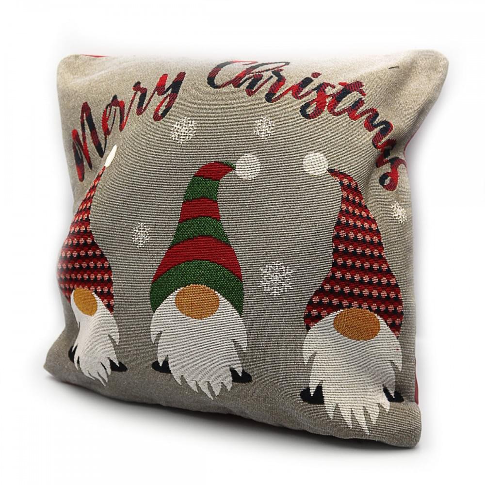 Наволочка новогодн. хлопок "Merry Christmas" 45*45см 10шт/этик