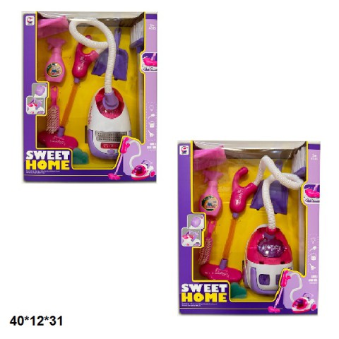 Пилосос дитячий, із аксесуарами, на батарейках, 40x12x31 см, 8039/8051