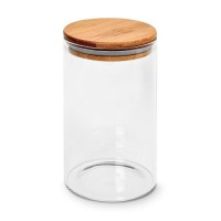 Банка скляна з бамбуковою кришкою R10866-15 750 мл