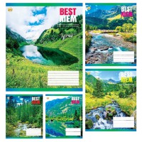 Зошити учнівські 24 аркуша клітинка Тверда Природа, 20 шт. в упаковці