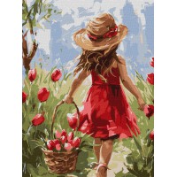 Набір для розпису по номерах Квіткова радість, 30x40 см, КНО8469