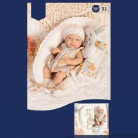 Пупс 31 см знімний одяг матрацик подушечка рушник 8829-1