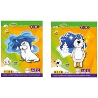 Картон білий крейдований двосторонній А4, 10 аркушів, 235 г/м², KIDS Line