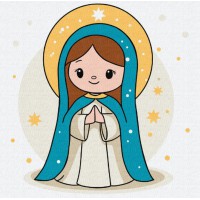 Набір для розпису по номерах для дітей 5+ Ніжність і милосердя, Ideyka, 25x25 см, КНО1195