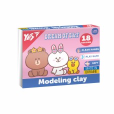 Пластилін Yes, 18 кол., 360г "Line Friends"