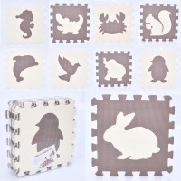 Килимок Мозаїка EVA морські мешканці, 9 деталей, 30x30x8 см, MR1284