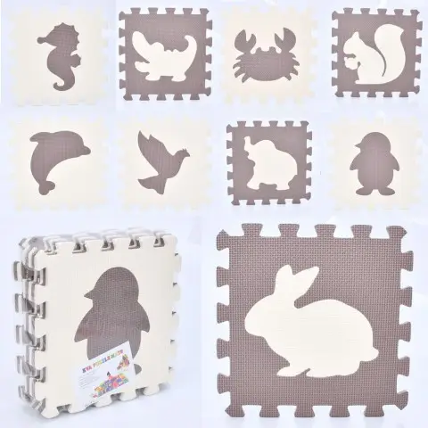 Килимок Мозаїка EVA морські мешканці, 9 деталей, 30x30x8 см, MR1284